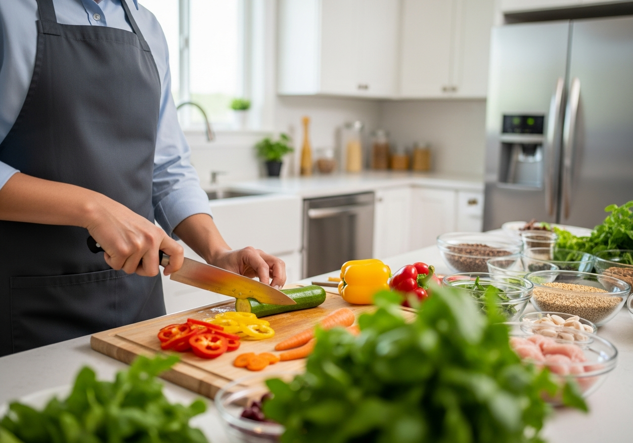 Chef preparando comida